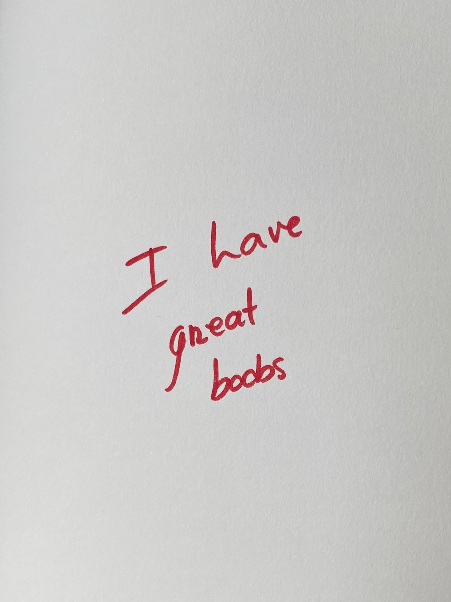 I have great boobs Art Print